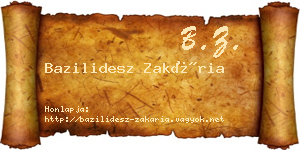 Bazilidesz Zakária névjegykártya